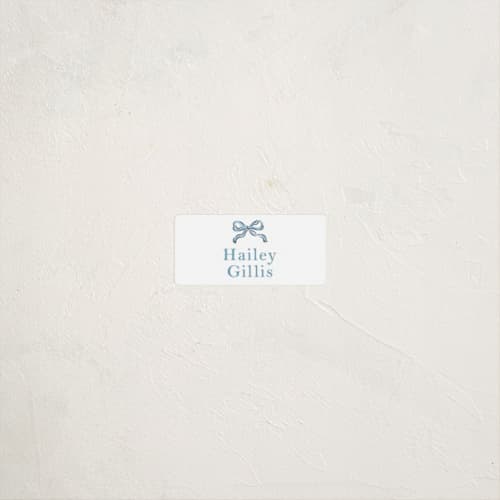 This is a bluebell name labels with standard by Helena Vitto called bow printing on waterproof sticker paper in sticker
