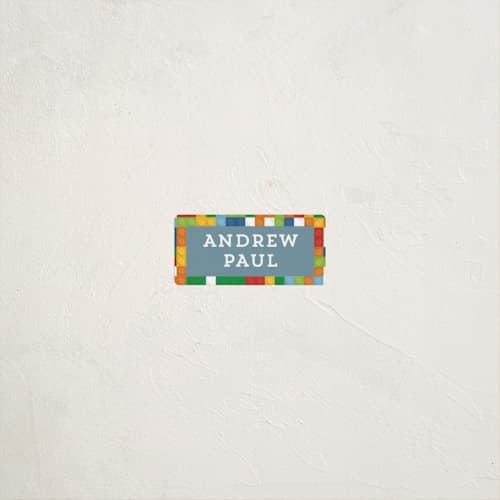 This is a brights name labels with standard by Michelle Taylor called building blocks printing on waterproof sticker paper in sticker