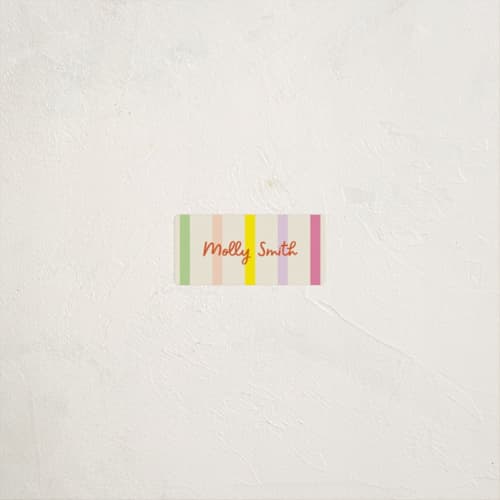 This is a candy name labels with standard by Baumbirdy called bright stripes printing on waterproof sticker paper in sticker