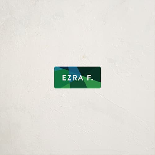 This is a broccoli name labels with standard by Chelsey Scott called geometric printing on waterproof sticker paper in sticker