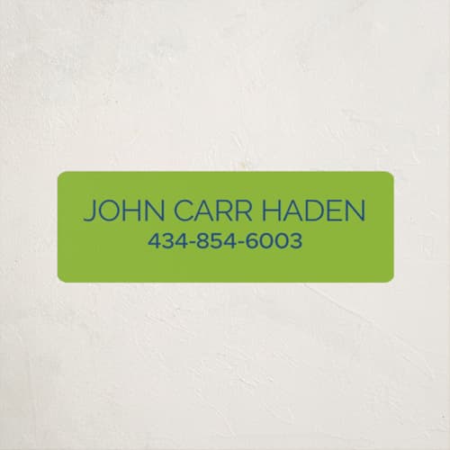 This is a electric name labels with standard by Inkblot Design called pop up printing on waterproof sticker paper in sticker