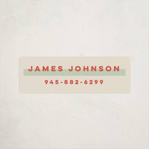 This is a mint name labels with standard by elithing called highlight printing on waterproof sticker paper in sticker