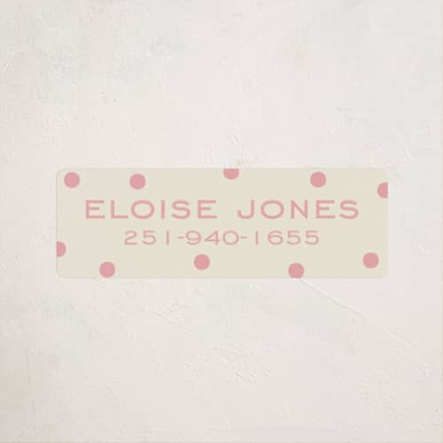 This is a peony name labels with standard by Baumbirdy called holiday bow printing on waterproof sticker paper in sticker
