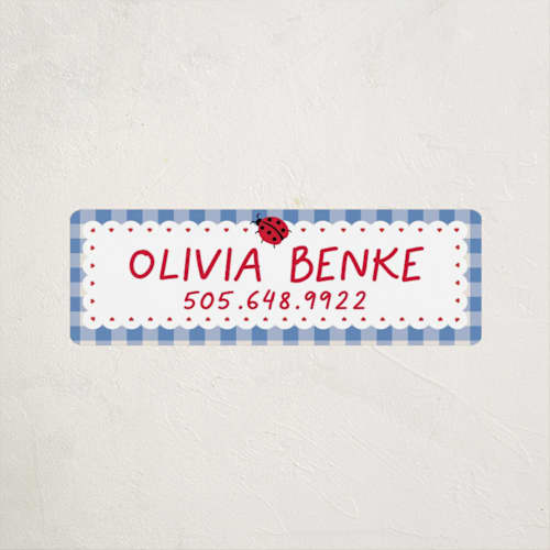 This is a sky name labels with standard by Jennifer Lew called love bug printing on waterproof sticker paper in sticker
