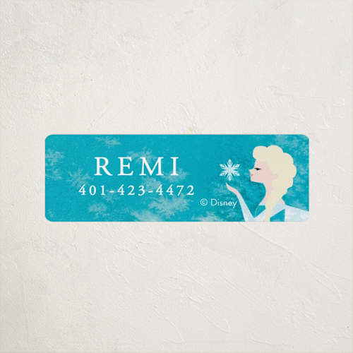 This is a frost name labels with standard by Holly Whitcomb called elsa's snowflakes printing on waterproof sticker paper in sticker