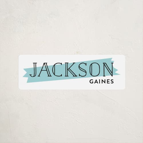 This is a sea name labels with standard by Abby Munn called make your mark printing on waterproof sticker paper in sticker