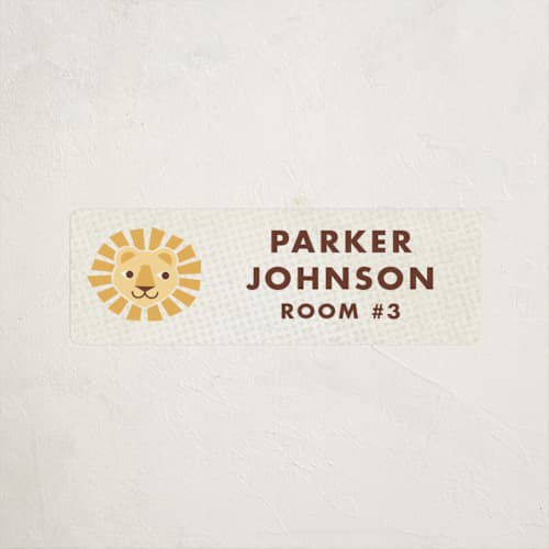 This is a natural name labels with standard by Olivia Raufman called paper circus printing on waterproof sticker paper in sticker