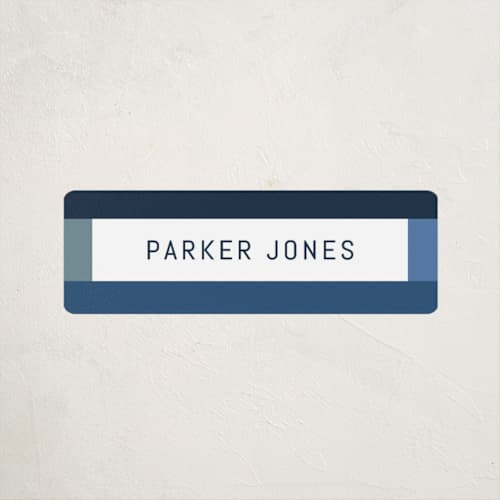 This is a ocean name labels with standard by Kelly Watkins called wide frame printing on waterproof sticker paper in sticker