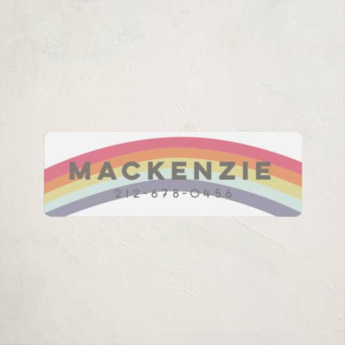 This is a cloud name labels with standard by peetie design called over the rainbow printing on waterproof sticker paper in sticker