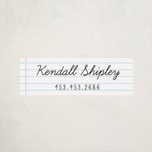 This is a cloud name labels with standard by Shiny Penny Studio called joined up writing printing on waterproof sticker paper in sticker