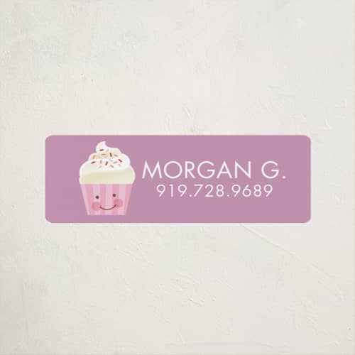 This is a orchid name labels with standard by Jessica Ogden called cupcake printing on waterproof sticker paper in sticker