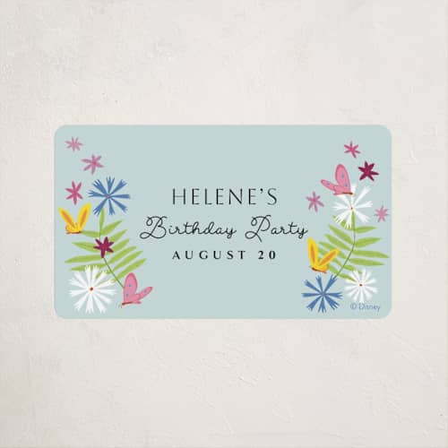 This is a aqua kids stickers with standard by Becky Nimoy called disney's alice in wonderland in the flower garden printing on uncoated sticker paper in sticker