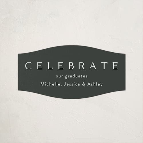 This is a cotton graduation stickers with standard by Kasia Labocki called celebration printing on uncoated sticker paper in sticker