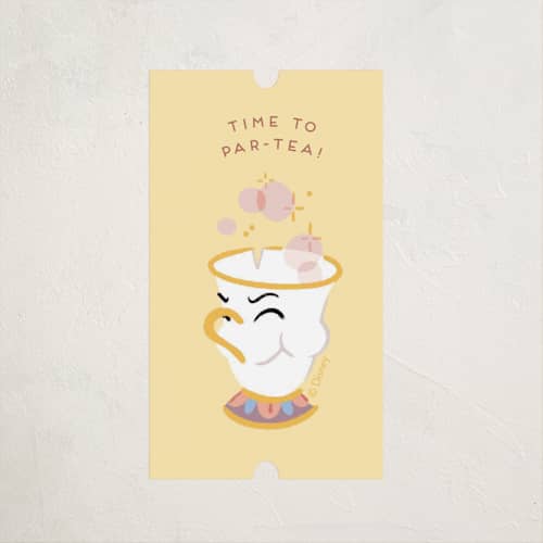 This is a lemonade kids stickers with standard by Rebecca Smith called disney enchanted beauty and the beast tea party printing on uncoated sticker paper in sticker