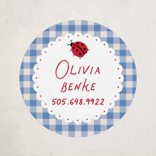 This is a sky name labels with standard by Jennifer Lew called love bug printing on waterproof sticker paper in sticker