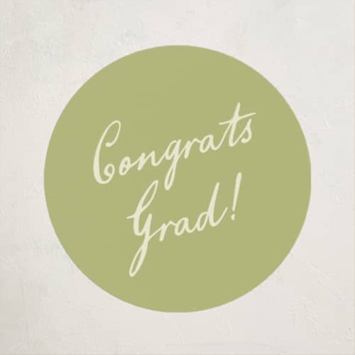 This is a funky graduation stickers with standard by Pixel and Hank called chunk printing on uncoated sticker paper in sticker