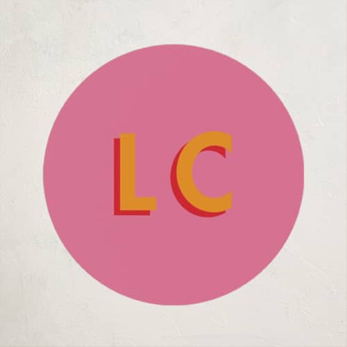 This is a punch custom stickers with standard by mo kelley called bold initials printing on uncoated sticker paper in sticker