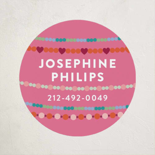 This is a peony name labels with standard by Pixel and Hank called friendship era printing on waterproof sticker paper in sticker