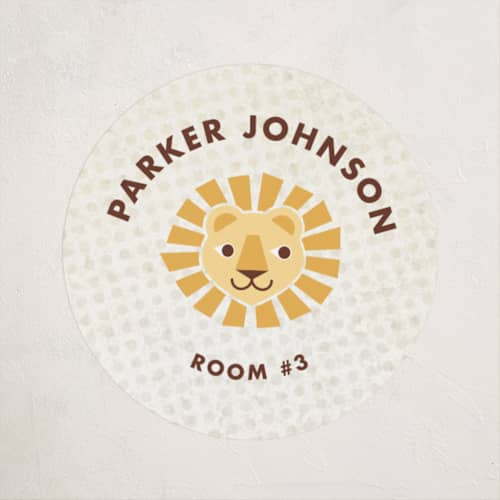 This is a natural name labels with standard by Olivia Raufman called paper circus printing on waterproof sticker paper in sticker