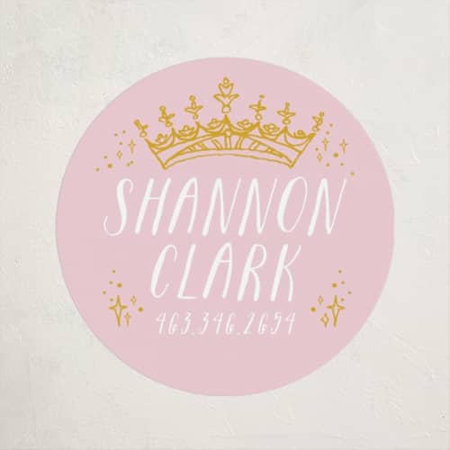 This is a candy name labels with standard by Shiny Penny Studio called royal highness printing on waterproof sticker paper in sticker