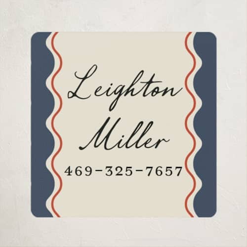 This is a lagoon name labels with standard by Nicoletta Savod called bijou printing on waterproof sticker paper in sticker