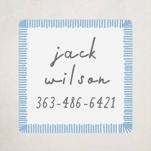 This is a sky name labels with standard by letterfix called coastal printing on waterproof sticker paper in sticker