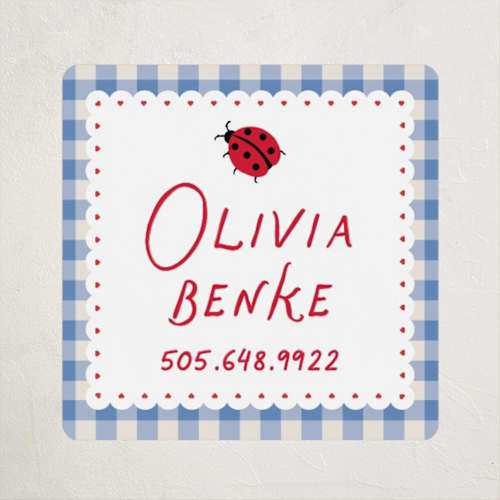 This is a sky name labels with standard by Jennifer Lew called love bug printing on waterproof sticker paper in sticker