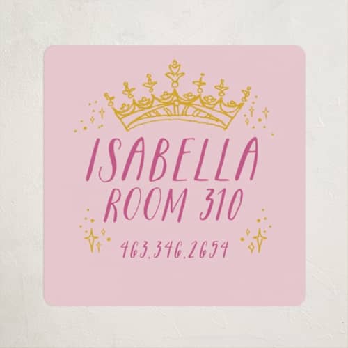 This is a candy name labels with standard by Shiny Penny Studio called royal highness printing on waterproof sticker paper in sticker