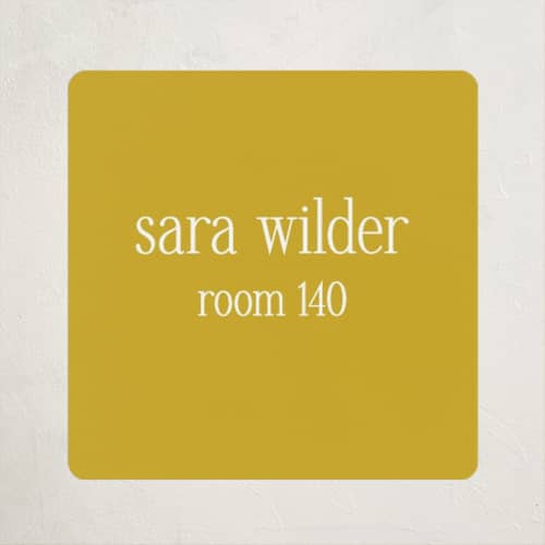 This is a sunshine name labels with standard by Morgan Kendall called classic printing on waterproof sticker paper in sticker