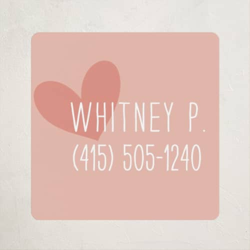 This is a strawberry name labels with standard by Kim Dietrich Elam called love from printing on waterproof sticker paper in sticker