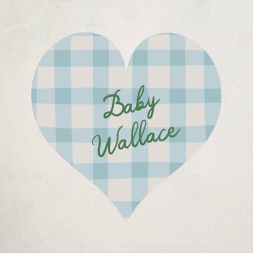 This is a bluebird baby shower favor labels with standard by Kelly Watkins called a nesting party printing on uncoated sticker paper in sticker