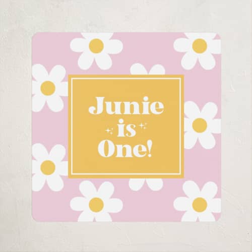 This is a daisy kids stickers with standard by Little Print Design called daisys printing on uncoated sticker paper in sticker