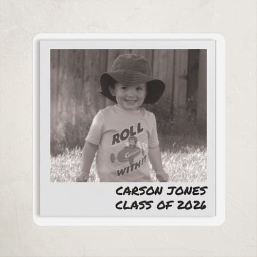 This is a noir custom stickers with standard by Minted called classic snap printing on uncoated sticker paper in sticker