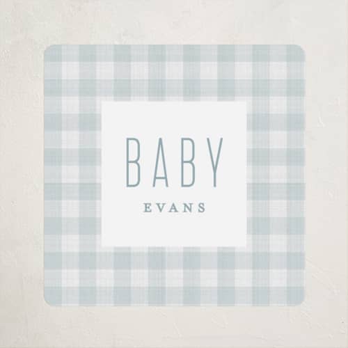 This is a sky baby shower favor labels with standard by Lea Delaveris called charming printing on uncoated sticker paper in sticker
