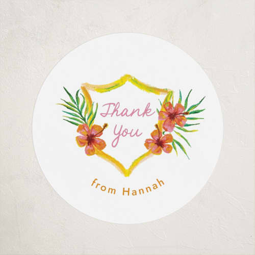 This is a lemon kids stickers with standard by Claudia Orengo called beach club printing on uncoated sticker paper in sticker