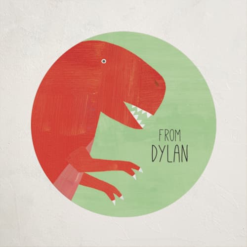 This is a forest kids stickers with standard by melanie mikecz called let's roar dinosaur printing on uncoated sticker paper in sticker