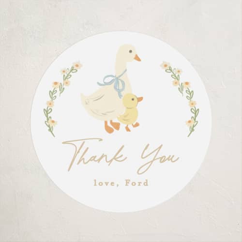 This is a sky kids stickers with standard by Creo Study called vintage goose printing on uncoated sticker paper in sticker