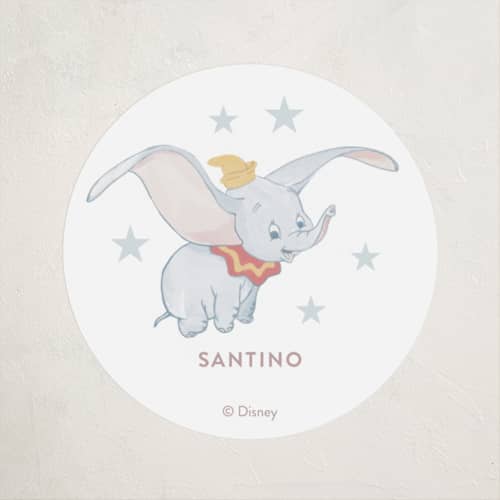 This is a sugar kids stickers with standard by Teju Reval called disney's dumbo printing on uncoated sticker paper in sticker
