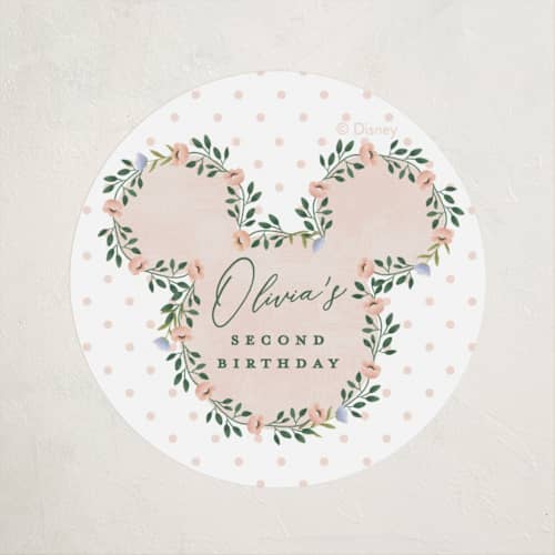 This is a clementine kids stickers with standard by Susan Zinader called disney's minnie wildflower printing on uncoated sticker paper in sticker