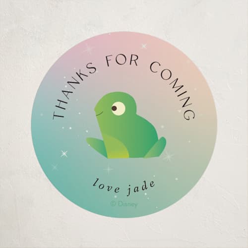 This is a spearmint kids stickers with standard by lori jacobs wemple called tiana from disney's the princess and the frog printing on uncoated sticker paper in sticker