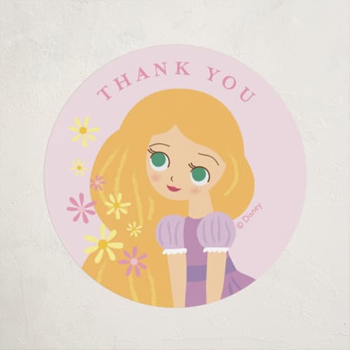 This is a strawberry kids stickers with standard by Angela Thompson called disney's rapunzel tower printing on uncoated sticker paper in sticker