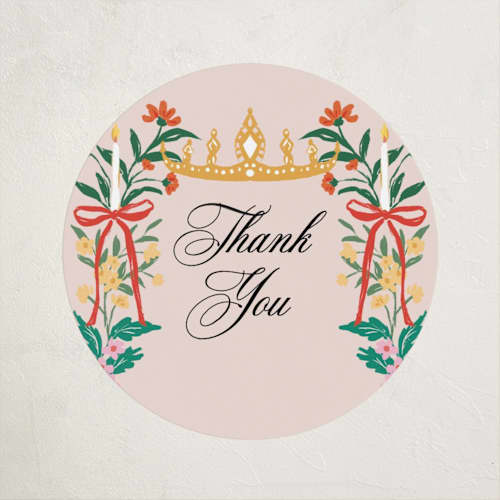 This is a peony kids stickers with standard by Elly called blooming tiara printing on uncoated sticker paper in sticker
