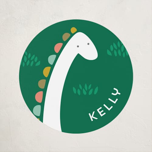 This is a palm kids stickers with standard by Laura Hankins called dinotastic printing on uncoated sticker paper in sticker