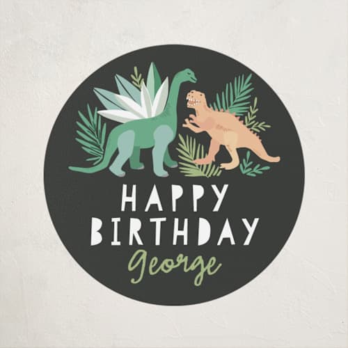This is a graphite kids stickers with standard by Alethea and Ruth called dino friends printing on uncoated sticker paper in sticker