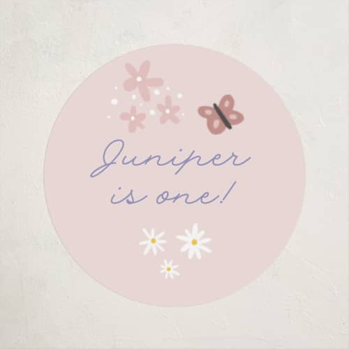 This is a wisteria kids stickers with standard by Hudson meet Rose called garden printing on uncoated sticker paper in sticker