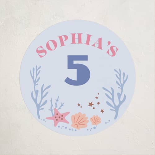 This is a lake kids stickers with standard by Karidy Walker called lets be mermaid printing on uncoated sticker paper in sticker