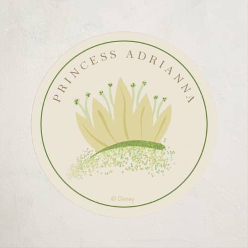 This is a southern cream kids stickers with standard by Kate Ross called disney princess tiana's dress printing on uncoated sticker paper in sticker