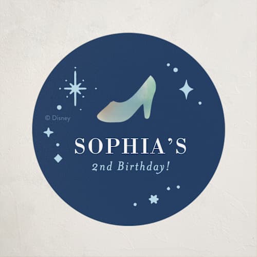 This is a midnight kids stickers with standard by Itsy Belle Studio called disney's cinderella bibbity bobbity printing on uncoated sticker paper in sticker