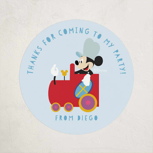 This is a sky kids stickers with standard by Madhvi Samimi called disney mickey & friends birthday train printing on uncoated sticker paper in sticker