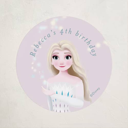 This is a dawn kids stickers with standard by Kim Thoa called disney's elsa and nokk magical forest printing on uncoated sticker paper in sticker